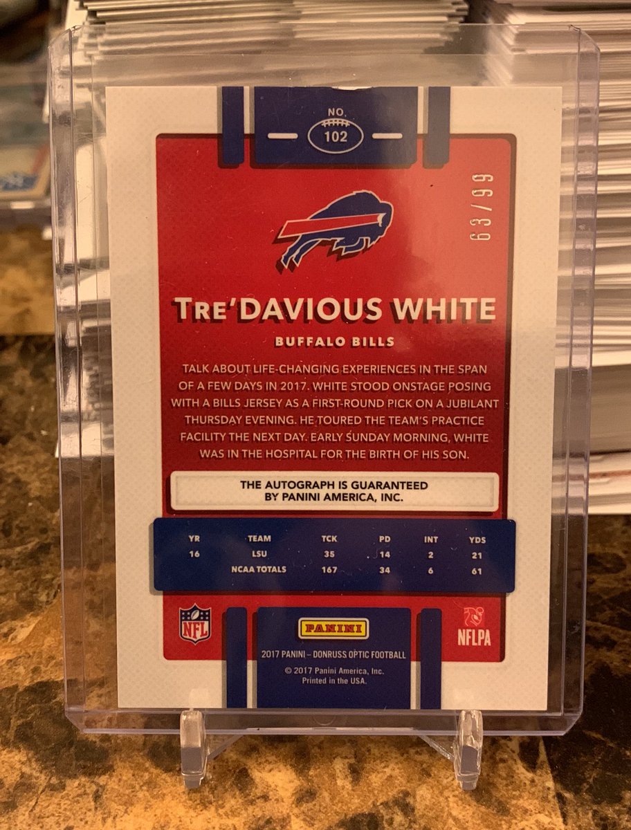 msjacob255's tweet photo. 🚨Giveaway!🚨Tag a Bills fan that would like this card!  I will pick someone that is tagged to receive this card! “Note” it has whiting on top back. See 2nd pic!  But it’s free! Any RTs appreciates! #BillsMafia #Giveaways https://t.co/2f7MQhzDne