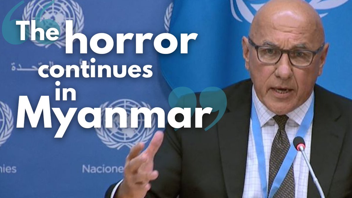 “The horror continues in #Myanmar,” said human rights expert Tom Andrews. WATCH @RapporteurUn ▶️ youtu.be/fjxvb4XoeTU