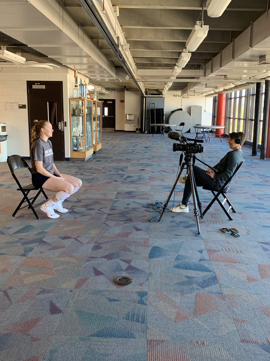 More big things coming for @MSUDenverVB! Thanks for coming out & telling our story @ArielleOrsuto & @9NEWS! Keep your 👀 out for this one, Roadrunners! #GetRowdy🔴🔵