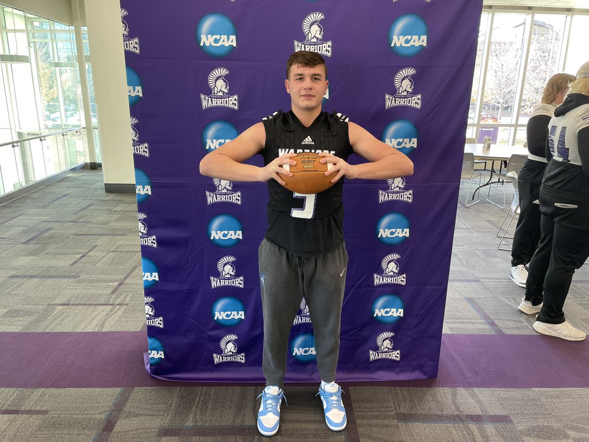 After a great conversation with <a href="/Coach_Bergy/">Brian Bergstrom</a> I am blessed to receive my first offer from Winona State University <a href="/Coach_Spencer11/">Spencer Erickson</a> <a href="/WinonaState_FB/">Winona State Football</a> <a href="/Mr_Nellis/">Joel Nellis</a>