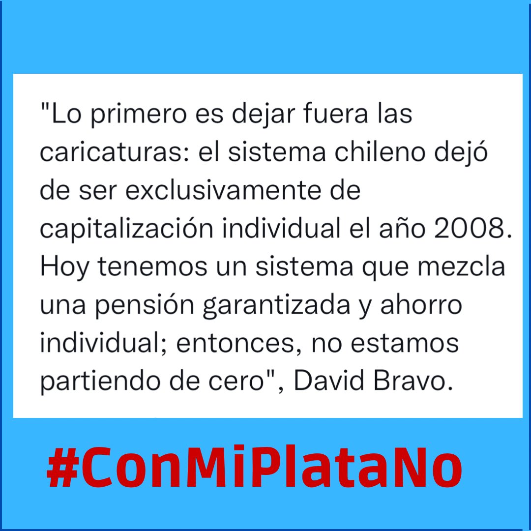 0324Marta's tweet photo. El Presidente dice que desde ahora el sistema previsional será mixto, error, ya tenemos uno, está compuesto por cuentas individuales y la PGU, que no te engañen #ConMiPlataNO https://t.co/7AoJn82yZM