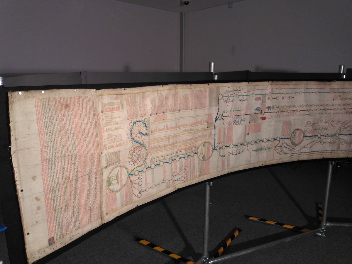 The roll has arrived! For the first time the mobile lab can stay at home. The Roll Chronicle, a 15th century genealogical roll in the collection of the Society of Antiquaries of London, is over 12m long and presents unique challenges for high resolution imaging. @ntu_research