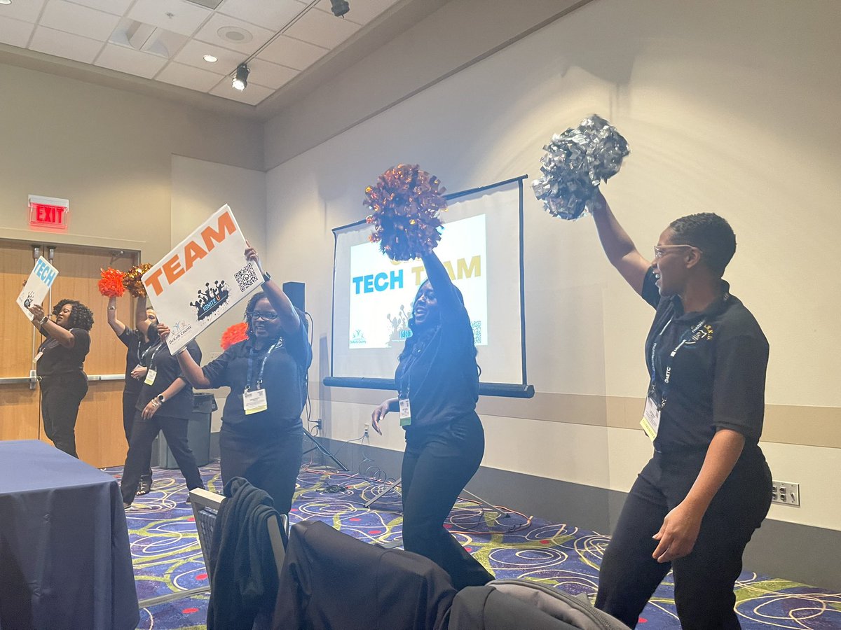 JW_InsTech's tweet photo. Today was AMAZING!!!!! I had such a great time presenting with my coworkers today at the @GaETConf highlighting our district’s Technology Cheerleaders. @DeKalbSchoolsIT @DeKalbSchools #edtech #DCSDSPARKS #IGNITEU #DigitalDreamers https://t.co/LqRbou6ieZ