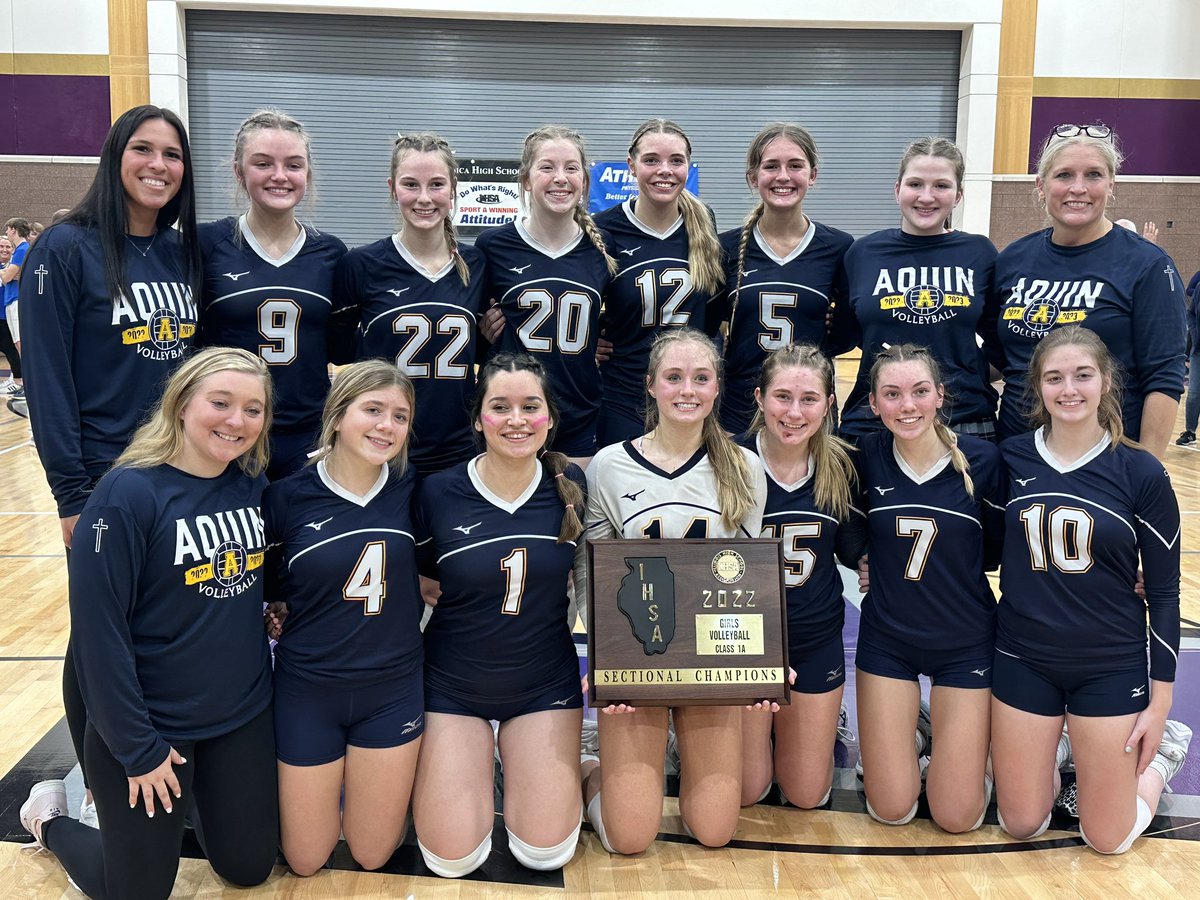 Aquin Volleyball (@aquinvolleyball) on Twitter photo They did it again!! Back to Back Sectional Champs! We are so Proud!!@IHSAScoreZone <a href="/illprepvb/">Illprepvb.com</a> <a href="/IVCAcoaches/">Illinois Volleyball Coaches Association</a> <a href="/PrepDigChris/">Chris Fitzgerald</a> <a href="/AVCAVolleyball/">AVCA</a> <a href="/IHSAState/">IHSA State</a> <a href="/IL_MaxPreps/">Illinois MaxPreps</a> They did it again!! Back to Back Sectional Champs! We are so Proud!!@IHSAScoreZone <a href="/illprepvb/">Illprepvb.com</a> <a href="/IVCAcoaches/">Illinois Volleyball Coaches Association</a> <a href="/PrepDigChris/">Chris Fitzgerald</a> <a href="/AVCAVolleyball/">AVCA</a> <a href="/IHSAState/">IHSA State</a> <a href="/IL_MaxPreps/">Illinois MaxPreps</a>