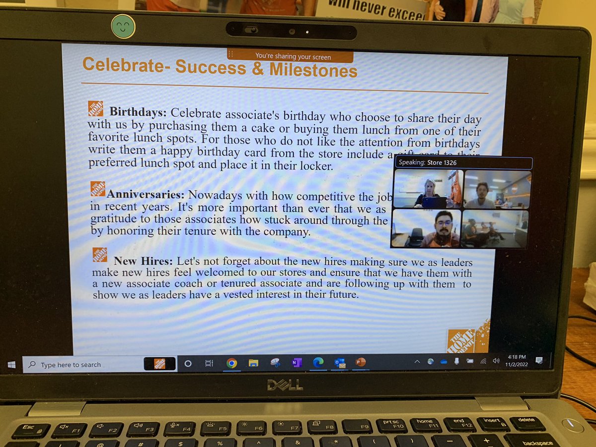 So extremely proud of D7 leadership team and commitment to development and leadership behaviors! Thank you to Bryant Lopez CXM for leading November Leadership Behavior Call for D7! #ProudDHRM