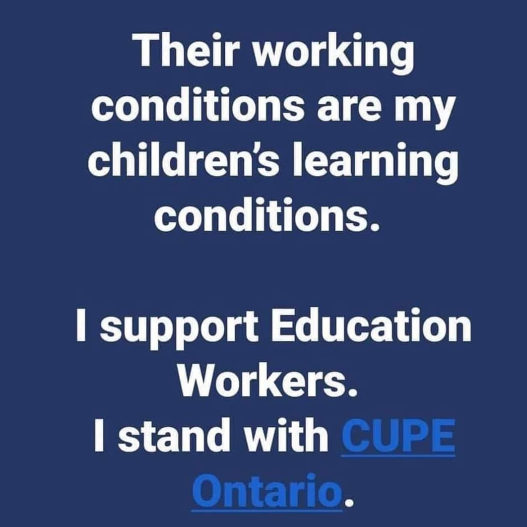 Liz14148599's tweet photo. @nationalpost As a parent, I 100% support a strike. So do many MANY other parents I know. If they don't take action now, the school system will get way worse. We have your backs CUPE! See you on the picket lines with my kids! #IStandWithCUPE #FireLecce https://t.co/1Nch3Jf7rn