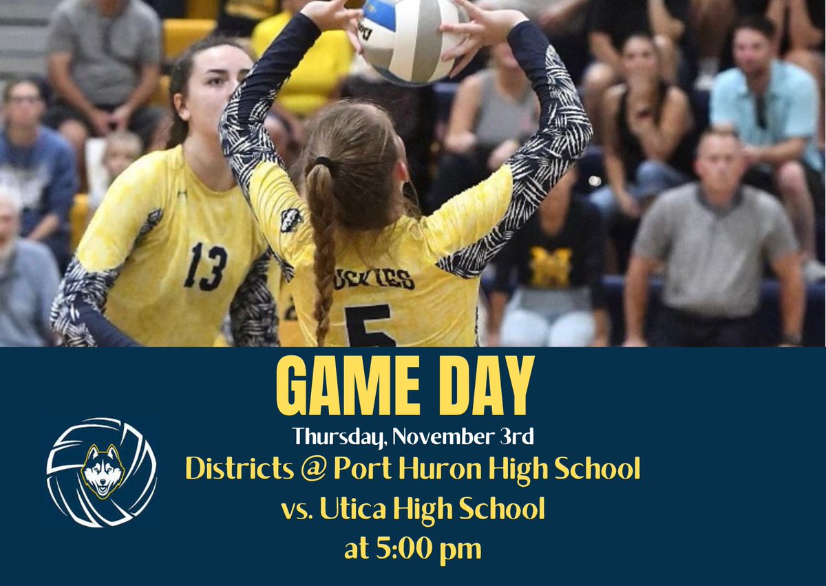 Huskies play their first district game tomorrow night! Come support! Tickets can be purchased at GoFan.com