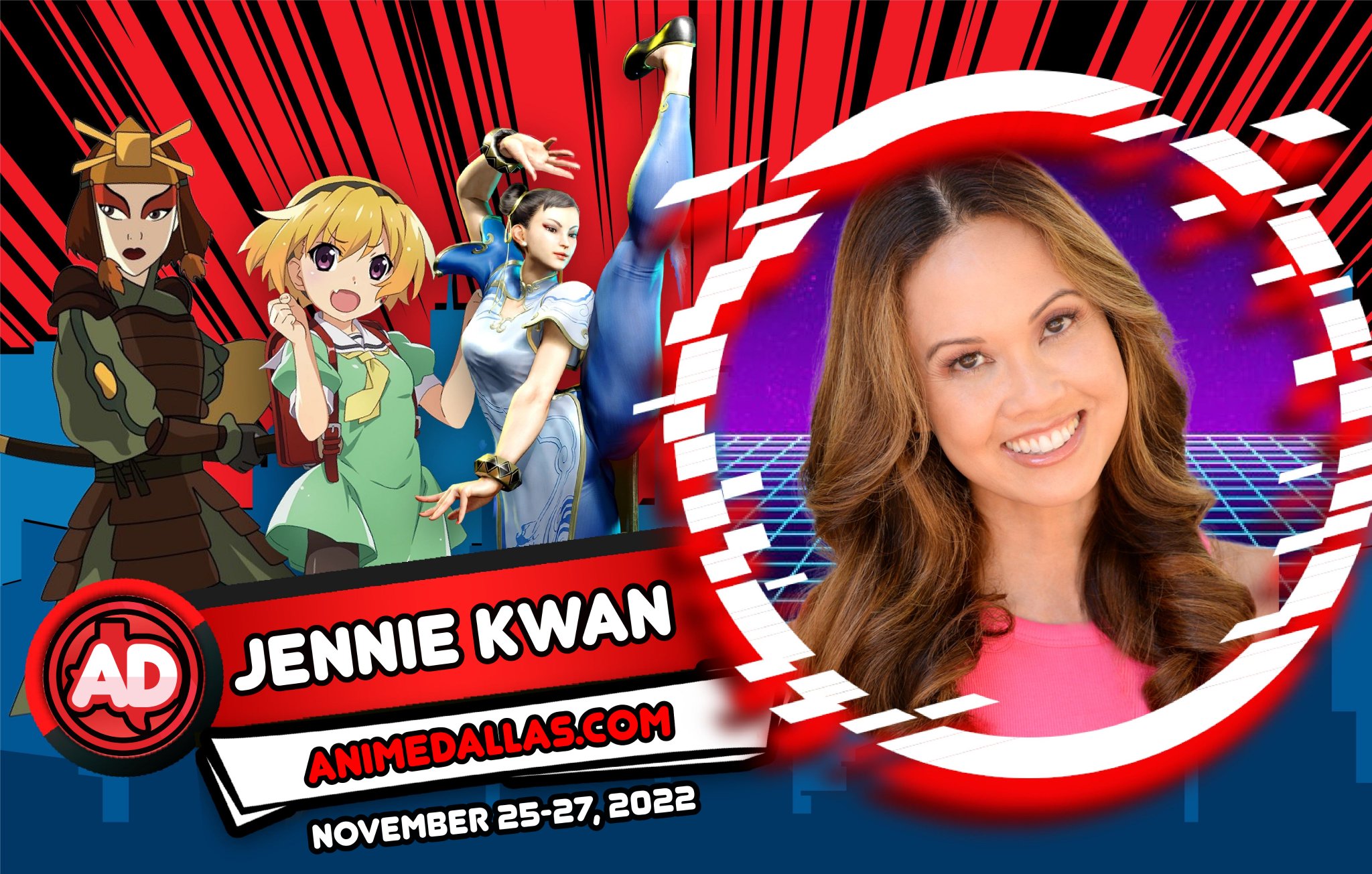 Anime Dallas on X: "We're thrilled to welcome Jennie Kwan to #AnimeDallas  this year! Jennie is well known to anime fans for her role of #Suki from  #Avatar: The Last Air Bender, as well as her work in #WhenTheyCry and  #Streetfighter! #AnimeDallas2022 ...