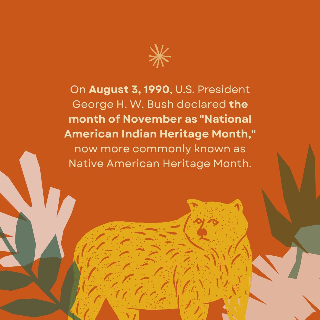 November is Native American Heritage Month, honoring the indigenous people living in the US before the arrival of the Europeans. Today and every day we encourage you to honor and celebrate the customs and legacy of Native Americans. Learn more at: nativeamericanheritagemonth.gov
