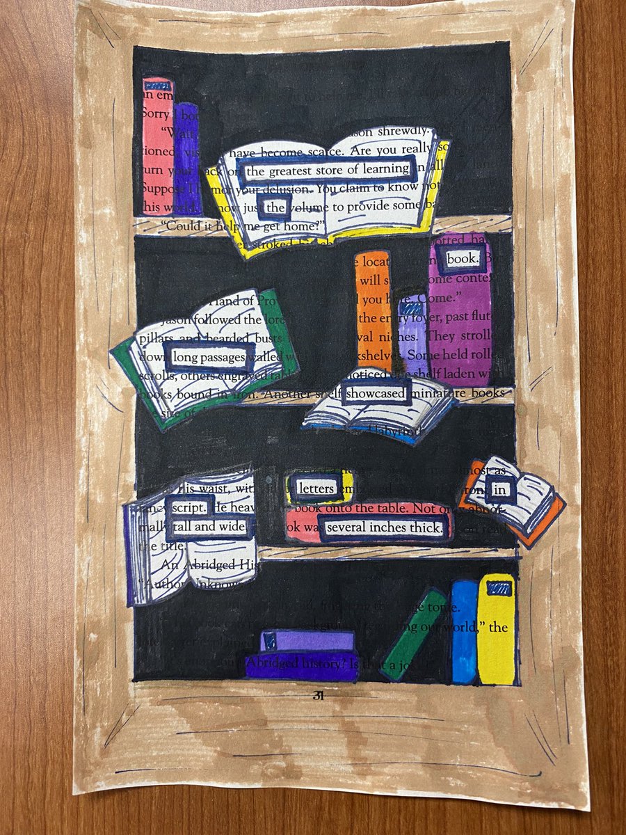 SussingOutBooks's tweet photo. Love this #foundpoetry one of my students created for class! There are so many ways to integrate #poetry in teaching. #writing #comprehension #ela #literacy https://t.co/M8JlYJlk1g