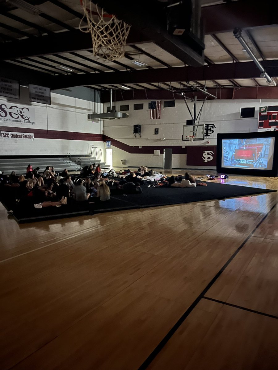 Little Elf movie night @FortScottCC! What a great night! The Student Athlete Advisory Committee put this on with popcorn and chocolate covered pretzels. Love this community of Student Athletes.