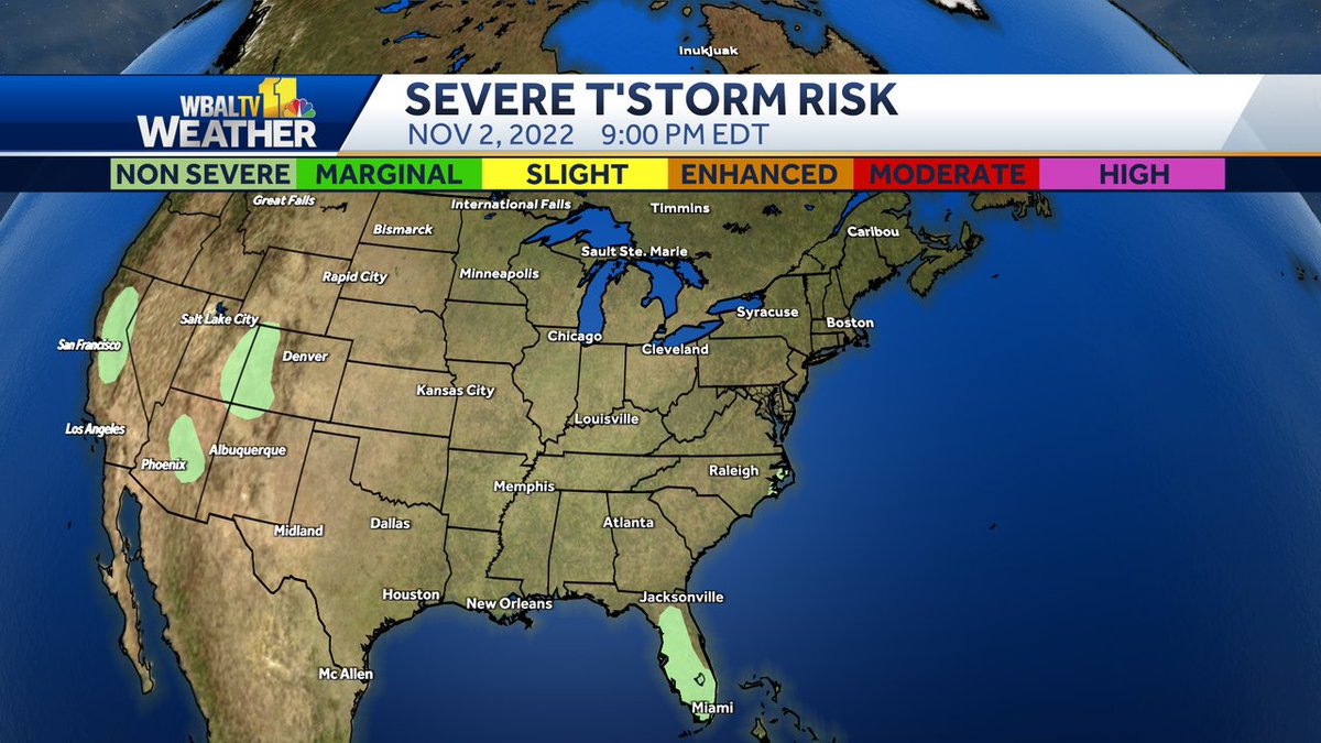 Here is the latest severe weather outlook from the Storm Prediction Center. #mdwx wbaltv.com/weather