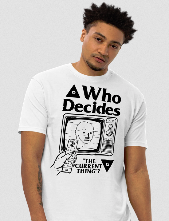 LetThereBeTees's tweet photo. Who Decides The Current Thing? - T-Shirt - We're just asking questions. - GET THIS TEE!! Available in multiple sizes, styles, and colors!

👇SHOP NOW!👇 10% Off With Code TEESUS
https://t.co/L4laWIpp7a https://t.co/Wmb6bDIj6X