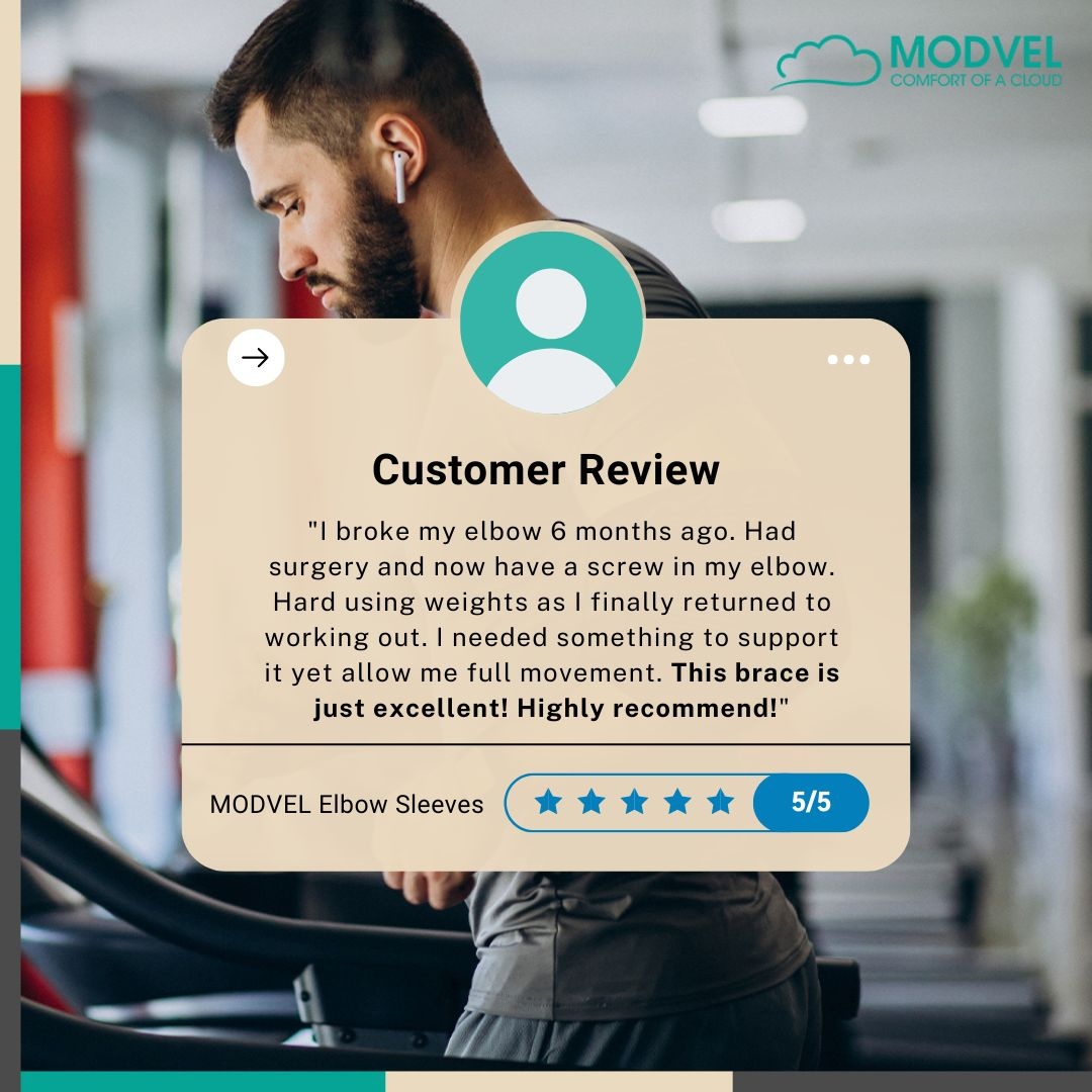 Modvelofficial's tweet photo. We're so glad you enjoyed the MODVEL Elbow Compression Sleeves! We're always thrilled to hear from our customers, and we appreciate all the kind words. Thank you for taking the time to write in about how much you love it. https://t.co/ckGN2sePcB
