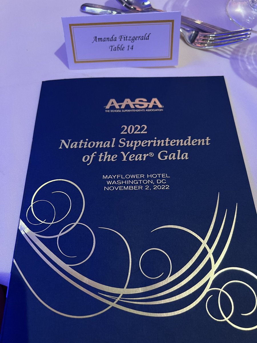 Enjoyed representing @ASCAtweets at the #SOY2022 annual gala and honoring these exceptional superintendents! @jcookASCA #hereforthekids