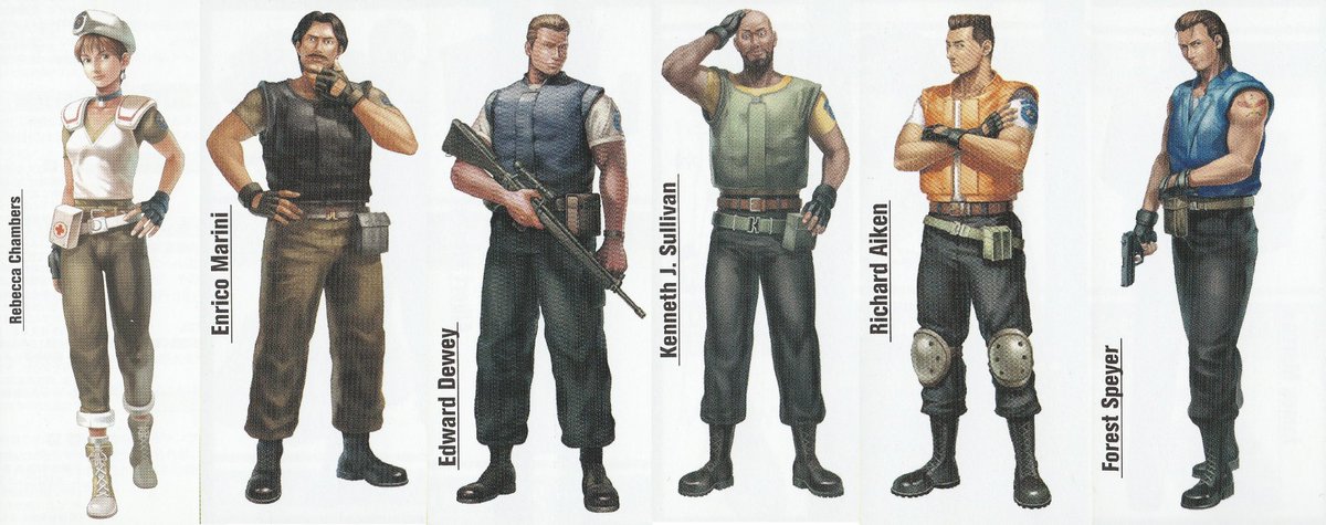 PURITALIANBLOOD's tweet photo. STARS Bravo Team #RebeccaChambers #EnricoMarini #EdwardDewey #KennethJSullivan #ForestSpeyer #RichardAiken #ResidentEvil #Biohazard #REBHFun https://t.co/VTNUYZ04NE