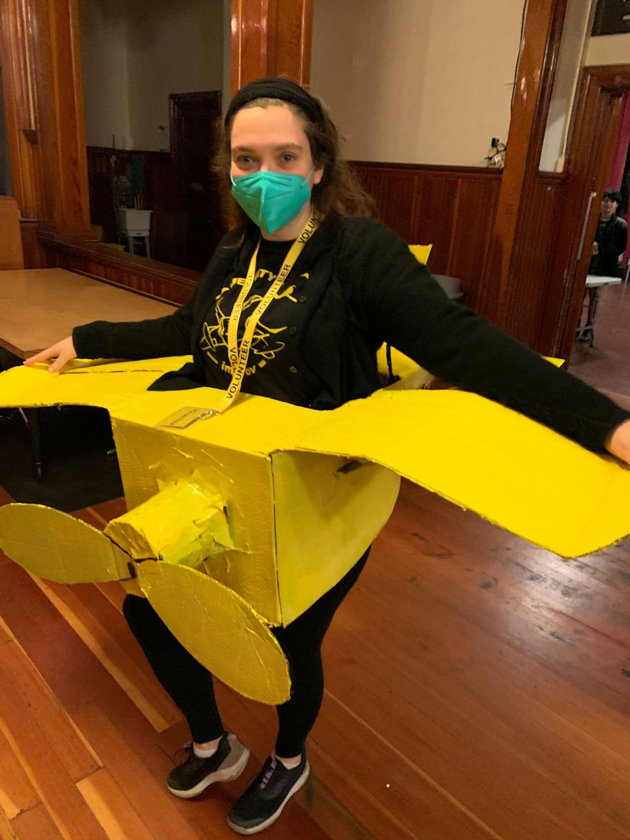 From this last weekend’s Halloween fun: House Manager Emily Carey crushing it in her costume as our mascot Billy the Jet ✈️✈️✈️✈️