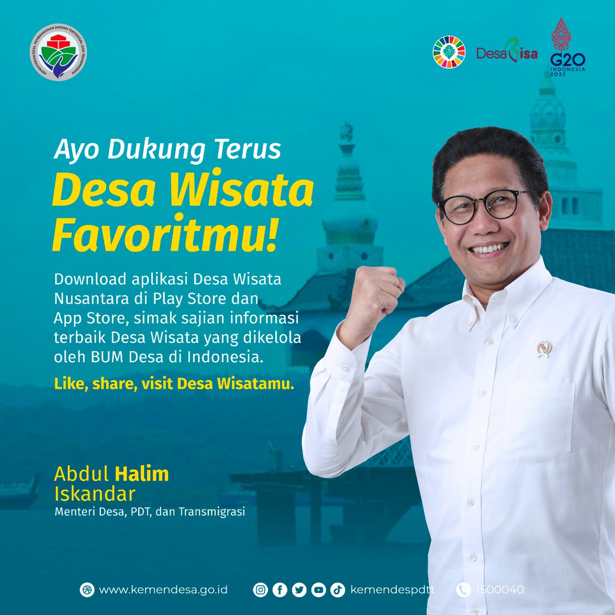 Dukung Desa Favorit Mu.....
#DesaWisataNusantara