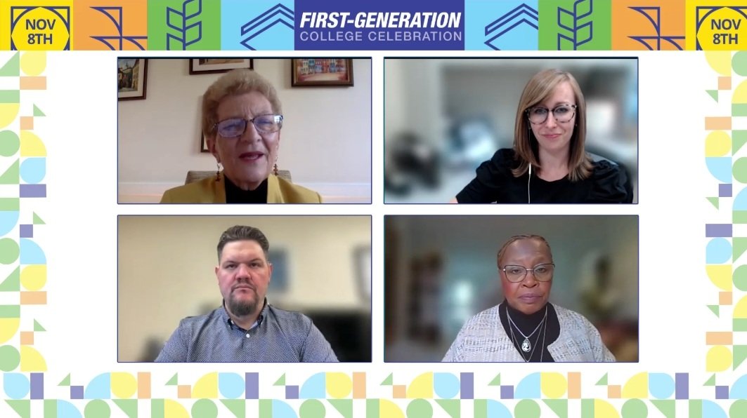 KJBrochu's tweet photo. Honored to have participated in the 2022 National First Generation College Celebration panel! Grateful for spaces to discuss how higher ed can better support the first-gen adult learner. @FirstgenCenter @NASPAtweets @COETalk #firstgenpride https://t.co/MeaIAwCGLU