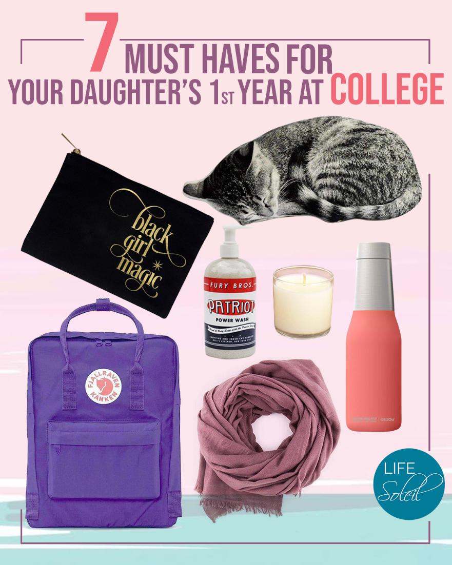 These 7 gifts are a MUST her first year of College!

#lifesoleil #uniquegifts #graduationgifts #offtocollege #giftsforgirls #blackgirlmagic #wallet #dormroom #dormstyle #collegelife #readyforcollege #collegifts