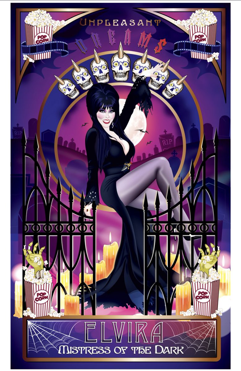 artfullyanon's tweet photo. @LTBcomedy Would a little Elvira help? Sending you a spooky pick me up. Thanks for the incredible podcast…it’s always Halloween…#Lanternforlife https://t.co/AwHJHpe7YM