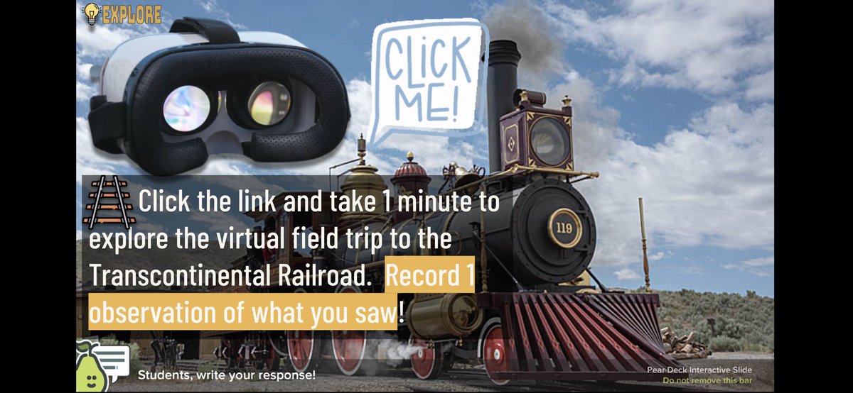 MrsGearheart's tweet photo. Enjoyed a brief intro into settling the west today, played some western music to get us going! @PearDeck for the win! #sschat copy - https://t.co/G5ThIaW661 https://t.co/uqO9LKXdiX