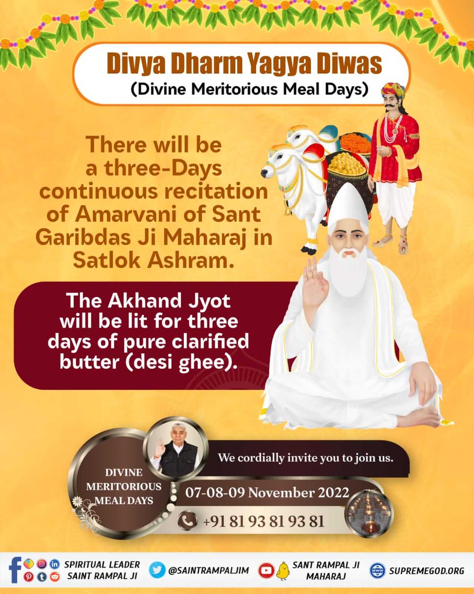 vishal_real_V1's tweet photo. #सन1513_में_काशीभंडारा Kabir Saheb Ji, who incarnated in the form of Keshav Banjara, had organized Akhand Bhandara for three days in which 18 lakh great sages participated from various parts of India. To commemorate the same, "Divya Dharma Bhandara" is (1/2) https://t.co/KJ9xemQmAi