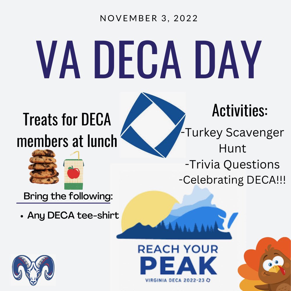 CHECK OUT WHAT RVHS DECA IS DOING FOR VA DECA DAY!! #rvhsdeca #deca #vadeca #gettheedge #reachyourpeak