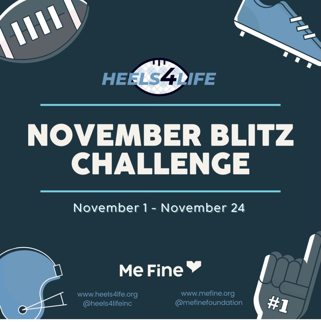 TAR HEEL NATION! Donate to @mefineNC as part of our November Blitz Challenge for a chance to win exclusive autographed items including a helmet! Click now and support their great work: tinyurl.com/4hdb2ekk (@heels4lifeinc)