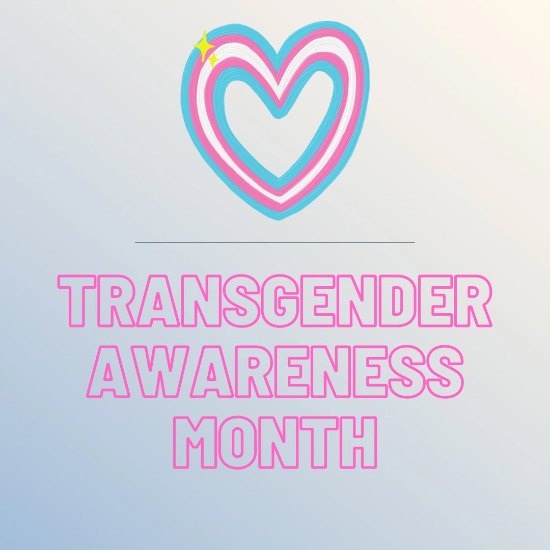 Happy Transgender Awareness Month! We will be sharing resources/information all month long!

What specific topics would you like us to focus on this month? Drop your comments below

#TransAwarenessMonth