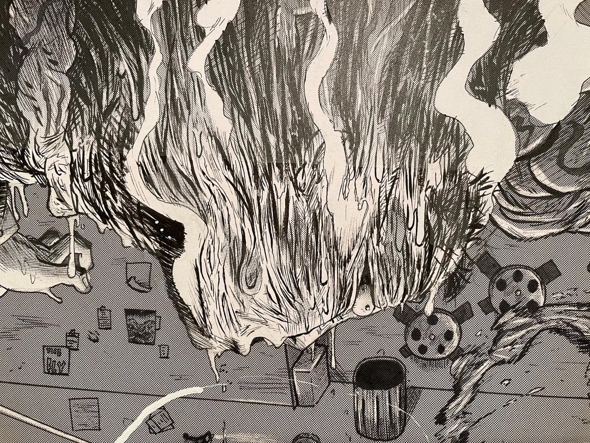 CameronTylerMe1's tweet photo. “There’s nothing wrong with the air conditioning!”
#theblob #theblob1988
#80shorror #horror #alien #slime #germ #remake #gore #digestion #dissolving #theater #movietheater #projectionroom #yoyo #comics #manga #horrormanga #mangaka #sketch #inking #ink #screentone #art #artist https://t.co/3Wl8j3rerU