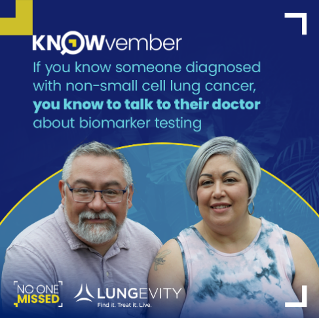 If you're someone like me who treats patients with #NSCLC, you know comprehensive biomarker testing is essential for informing treatment. Happy to support @LUNGevity during #LungCancerAwarenessMonth to spread awareness on biomarker testing. #KnowYourBiomarker #IYKYK #NOMPartner