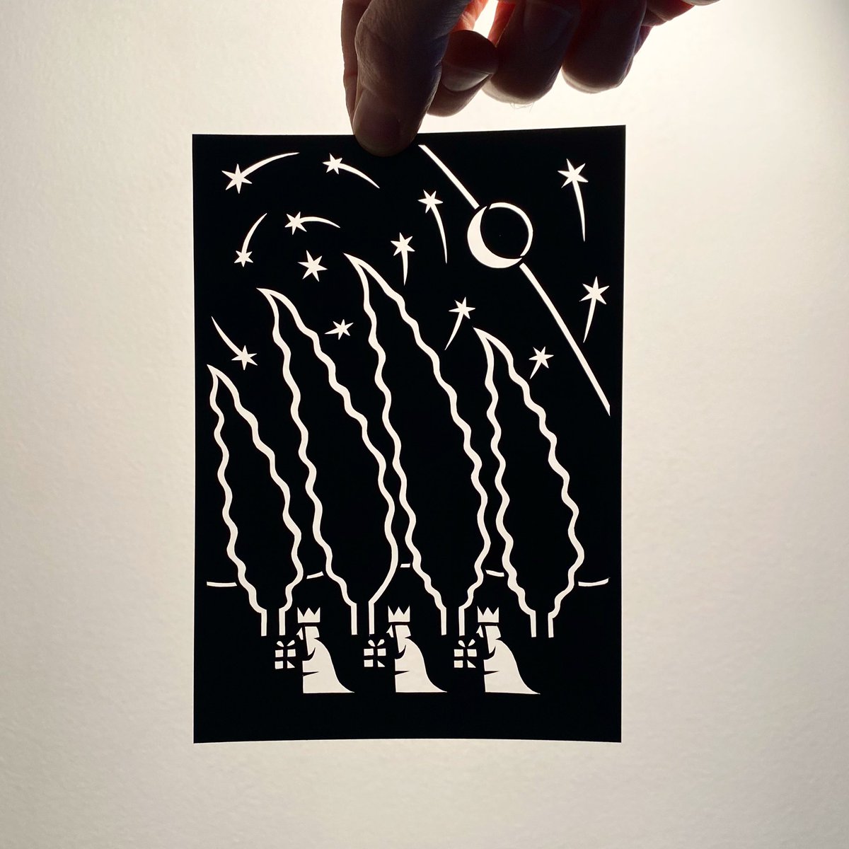 Three Kings. New cutout for this years Holiday cards. Order here joeboruchow.bigcartel.com