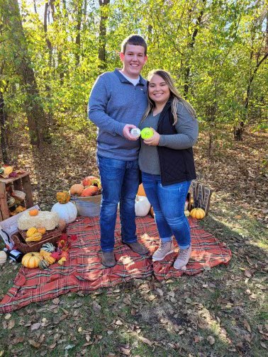 GINWSoftball's tweet photo. With one more celebration… CONGRATULATIONS to former NW player and now coach @baileylea98 &amp; fiancé @KalebWill1 on your engagement!

#shesworthit https://t.co/Hdj5ezq0FQ