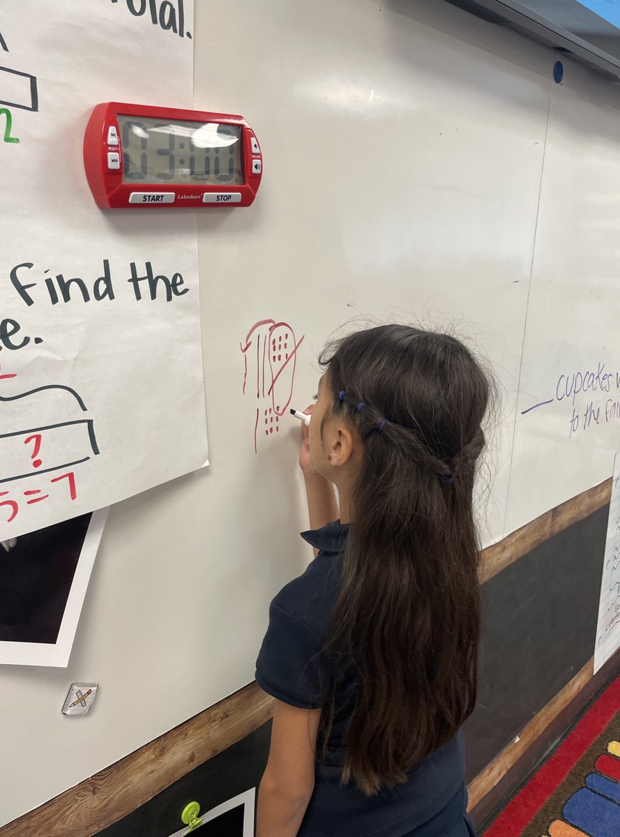 MsPineros's tweet photo. Ms. Esquivel’s students used their favorite strategy to add two-digit numbers and then explained their thinking to each other 👏🏻🙌🏻 🥰 Our @DES_Hornets rock!!! 💫 @GISDTLD @gisdnews #GISDMathRocks https://t.co/H99VHawXre