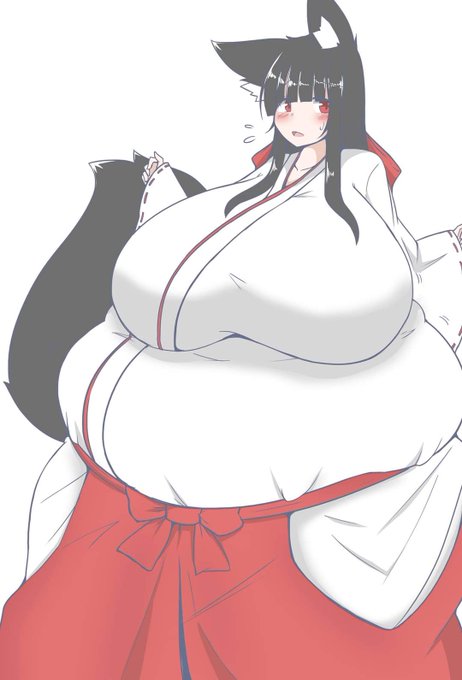 肥満化むち巫女おきつねさん🦊💦 