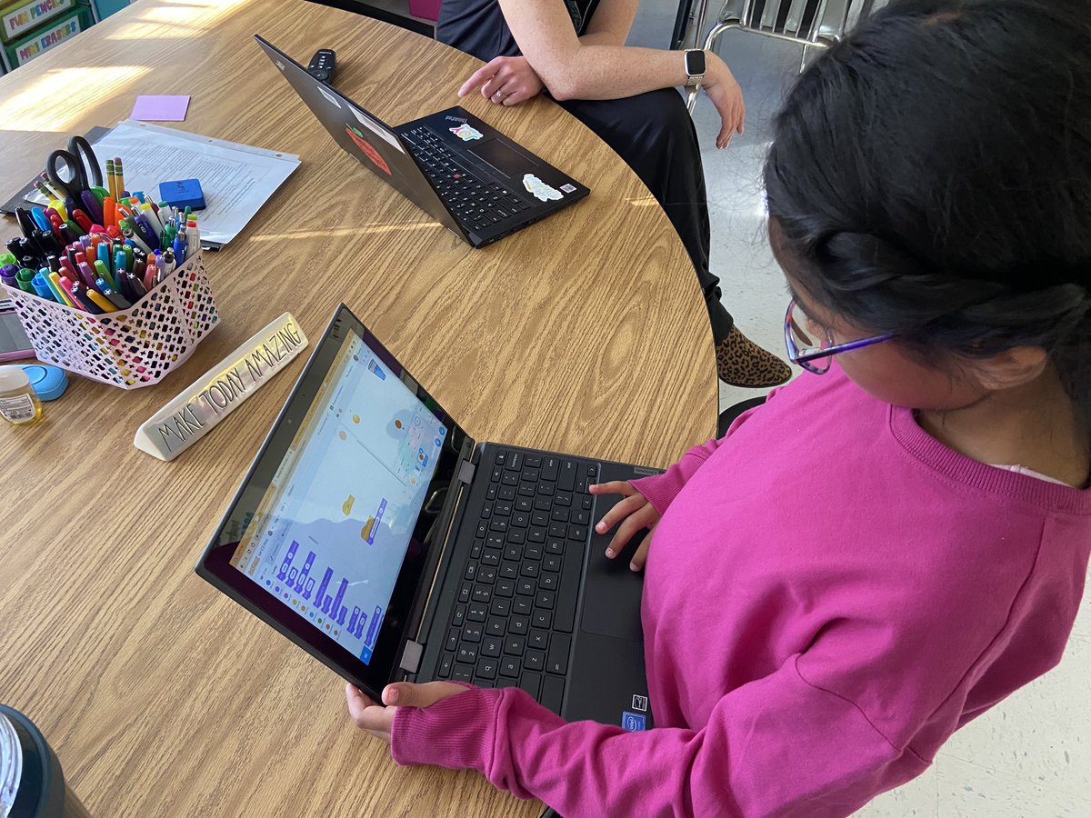Kathy Nekic (@cslcps) on Twitter photo Mrs. Vayer’s 3rd grade class sharing their knowledge about States of Matter using CS First SCRATCH! Students collaborated when creating their code! Their futures are bright! <a href="/csforlcps/">Loudoun County Computer Science Office</a> <a href="/CedarLaneES/">CedarLane_Principal</a> <a href="/GoogleEducating/">GoogleEducating</a> <a href="/MrsVayersClass/">Lindsey Vayer</a> Mrs. Vayer’s 3rd grade class sharing their knowledge about States of Matter using CS First SCRATCH! Students collaborated when creating their code! Their futures are bright! <a href="/csforlcps/">Loudoun County Computer Science Office</a> <a href="/CedarLaneES/">CedarLane_Principal</a> <a href="/GoogleEducating/">GoogleEducating</a> <a href="/MrsVayersClass/">Lindsey Vayer</a>