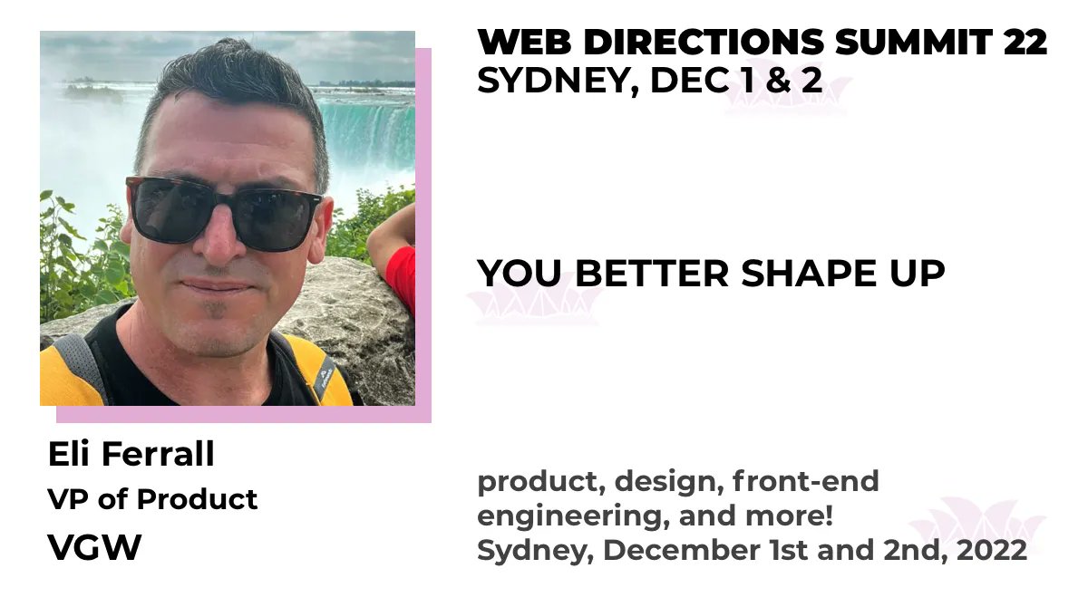 webdirections's tweet photo. At Summit, learn how @eliferrall's team took a leap of faith, and adopted a “Shape Up” style of Product Development, fundamentally changing the way we prioritised, organised, and delivered

https://t.co/O1os4M2vgS https://t.co/VAjdZBdcuy