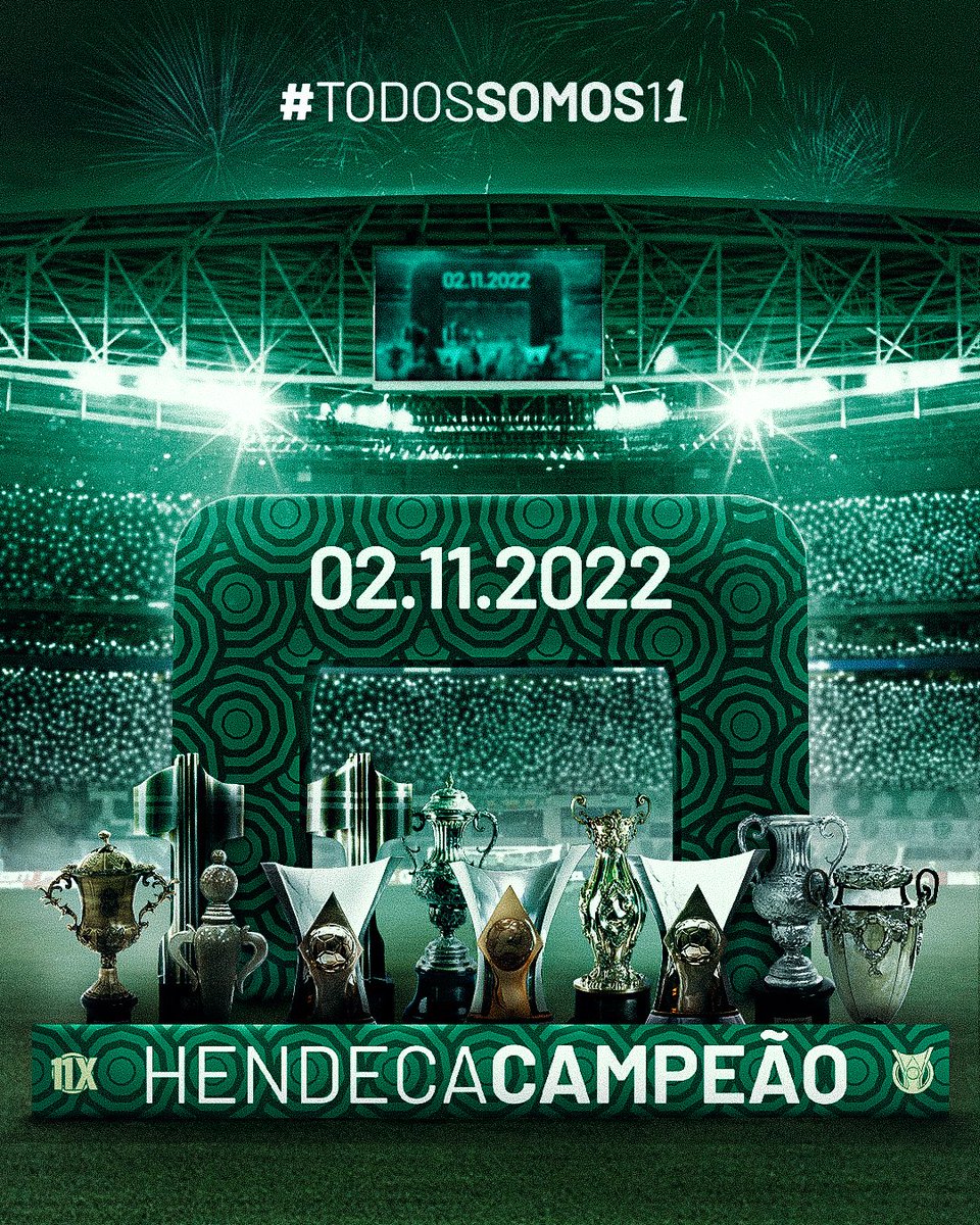 SE Palmeiras on X: ACABOU, O PAULISTA É NOSSO! 🏆 APÓS A AMÉRICA E O  BRASIL, PINTAMOS O ESTADO DE VERDE PELA 24ª VEZ! Se em 1942 nascemos  campeões, em 2022 seguimos! #