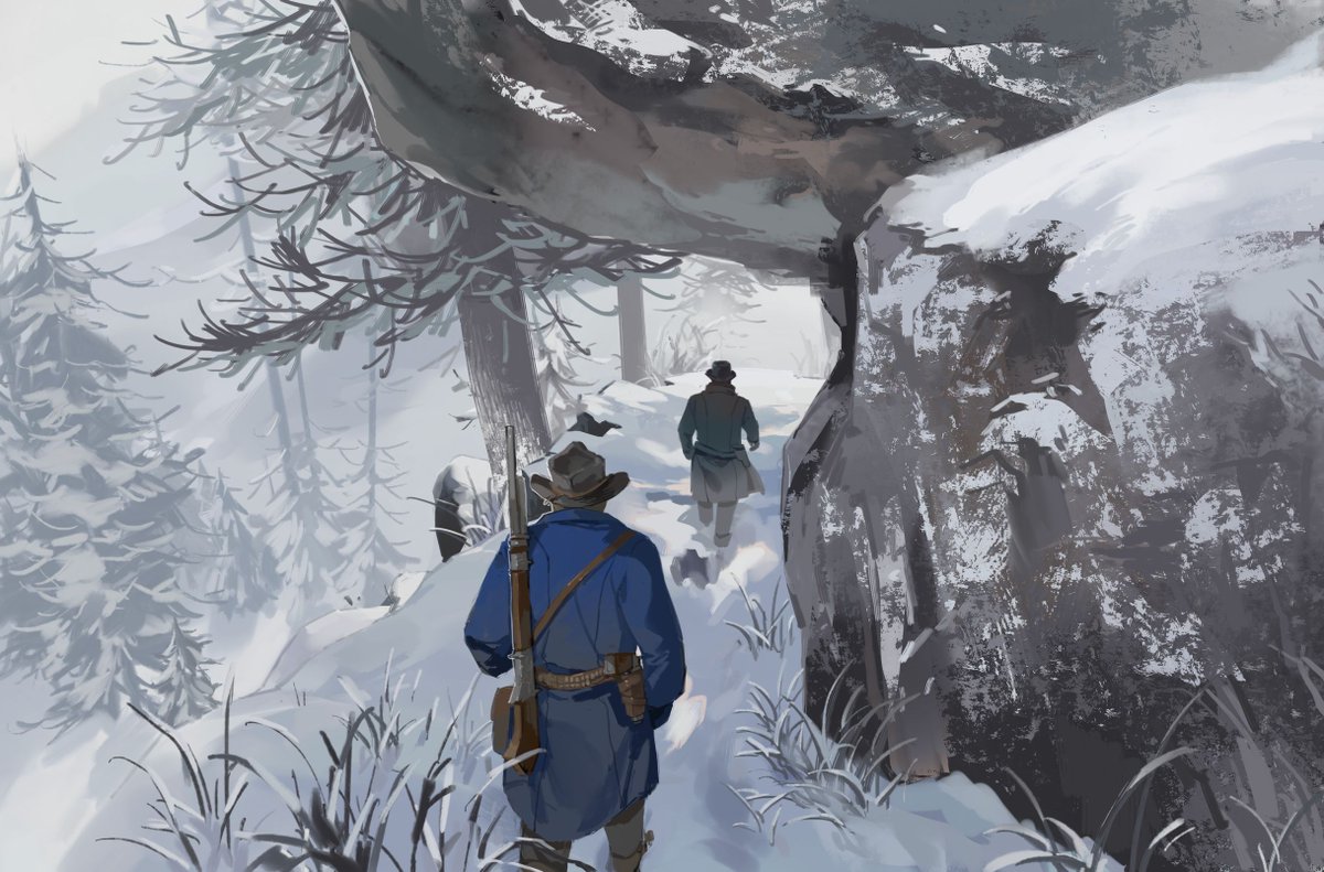 #RedDeadRedemption2 #arthurmorgan #Dutch 
I draw a new one,rdr2's scenery is excellent.