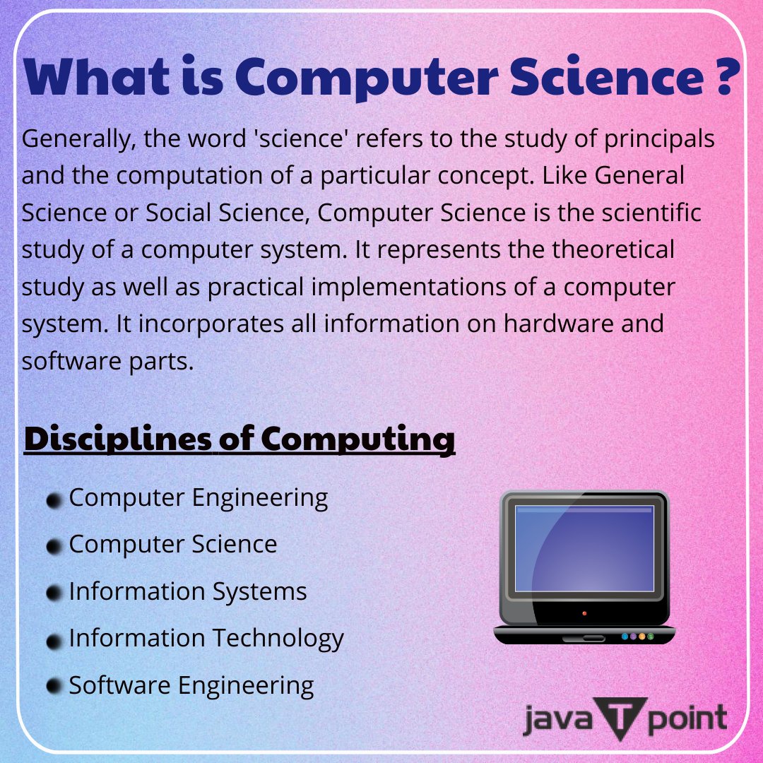 Bhavana83491661's tweet photo. What is computer science ?
visit:
https://t.co/JPUWrXQCLh
#computer #DataMining #C #python #IDE #Git #BareRepository #DBMS #Abstraction #CloudServiceModels #CloudServiceProviderCompanies #CloudComputing #ComputerScience #java #python
#code #java #pythonprojects https://t.co/NB7lFzDx7q