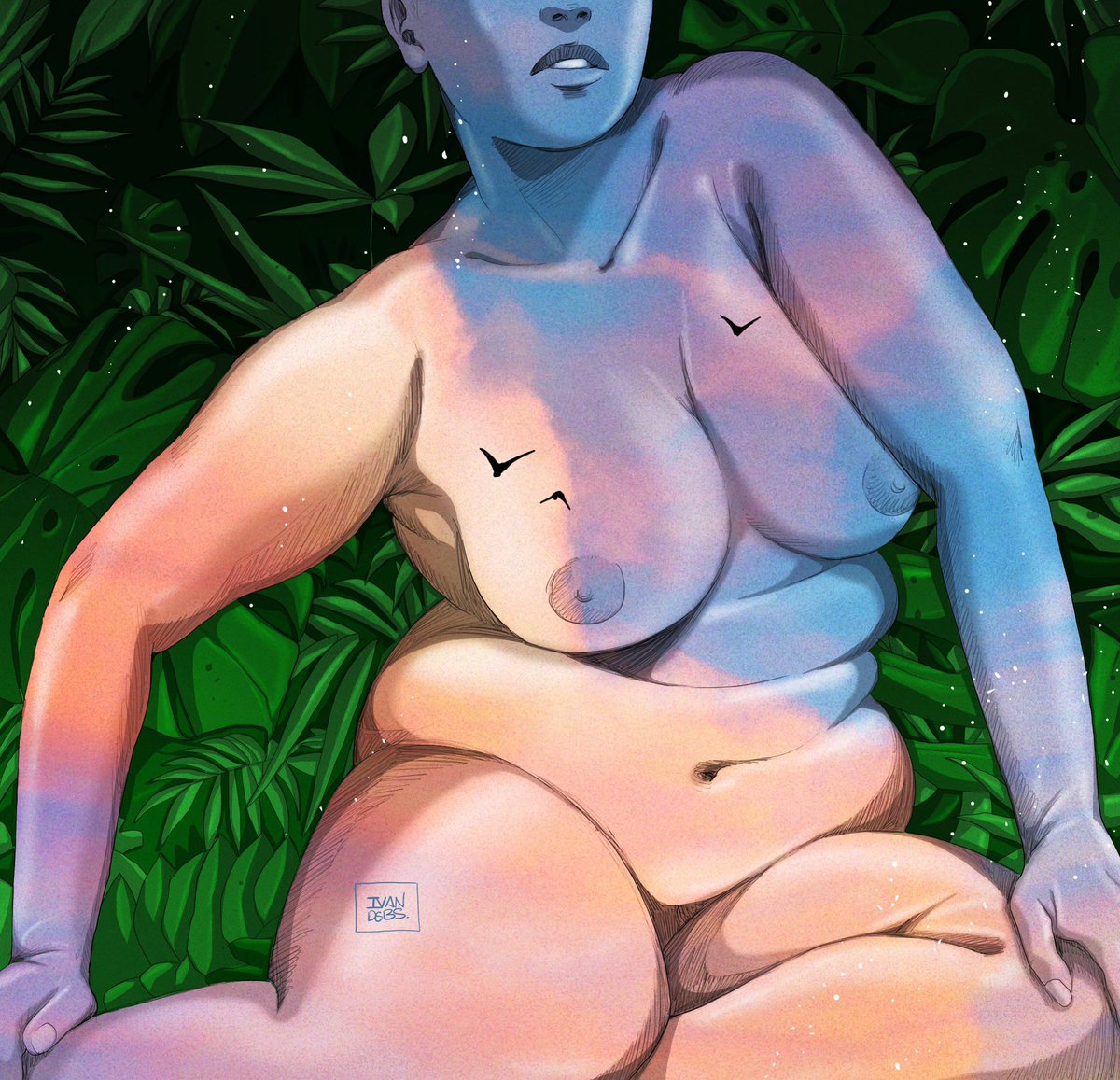 ✨ All beautiful flowers in the garden of life, curvy as the Earth #art #artwork #illustraton #painting #drawing #ArtOfTheDay #woman #curvy #beauty