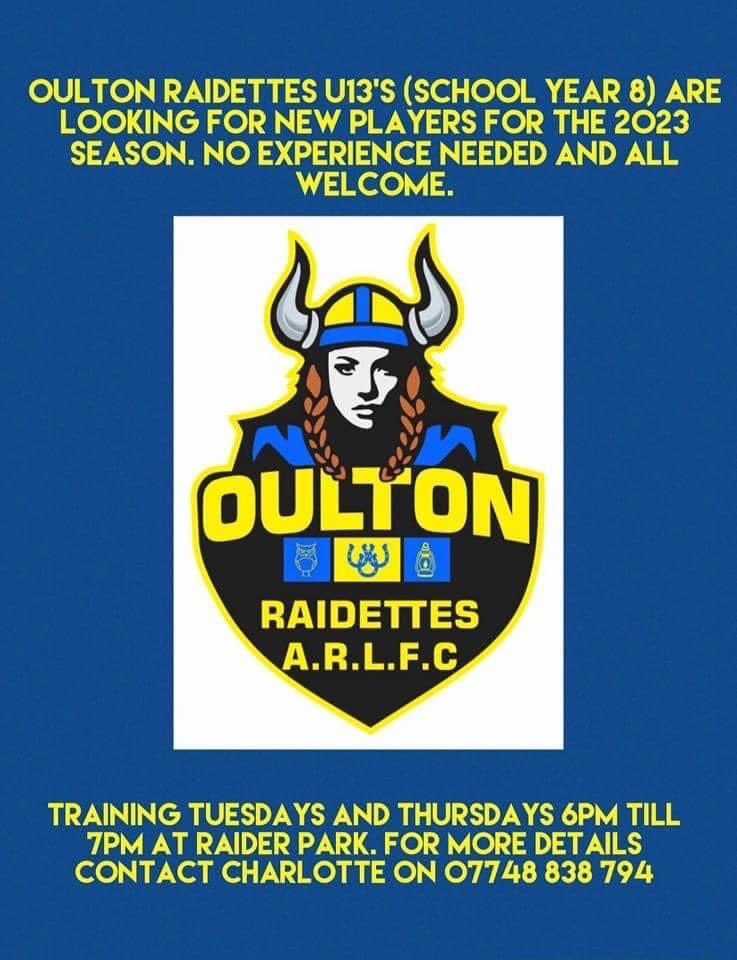 RaidersOulton's tweet photo. See details below - please RT @dannielleander1 @gracefield97 @LoisForsell @leedsrhinos @RugbyLeeds 💙💛🏉 https://t.co/Oc15tJ6MTN