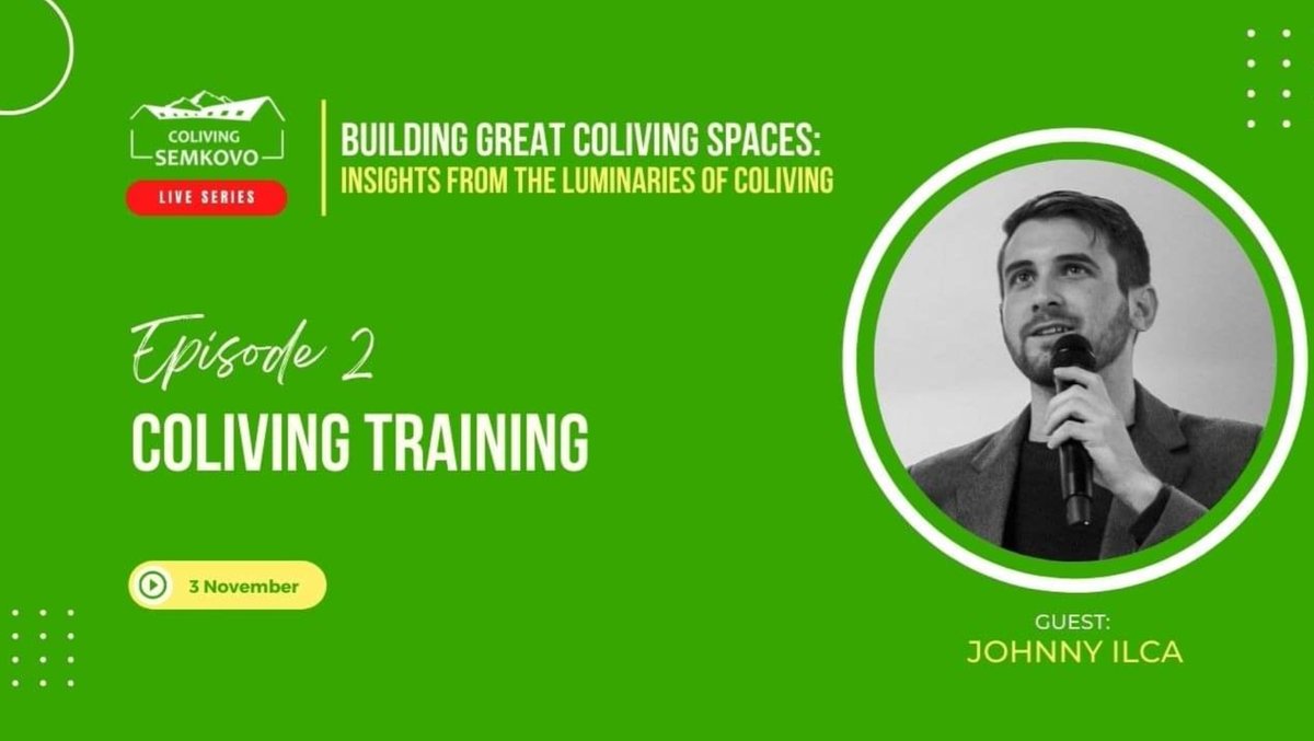 ColivingEducate's tweet photo. We'll be featured in a podcast today!
.
.
https://t.co/KvwzKboGwp
.
.
#coliving #colivingeducation #educatecoliving #colivingpodcast #colivingsemkovo https://t.co/Fh7iKvisAU