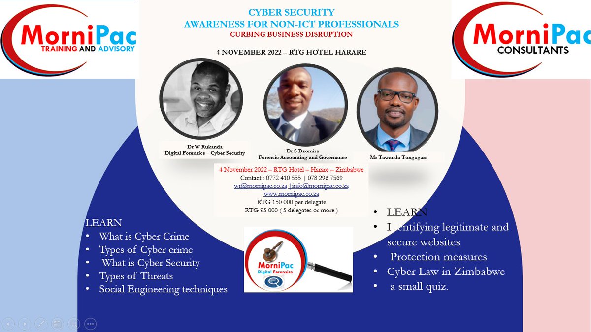 Tomorrow at RTG HOTEL HARARE do not miss it.