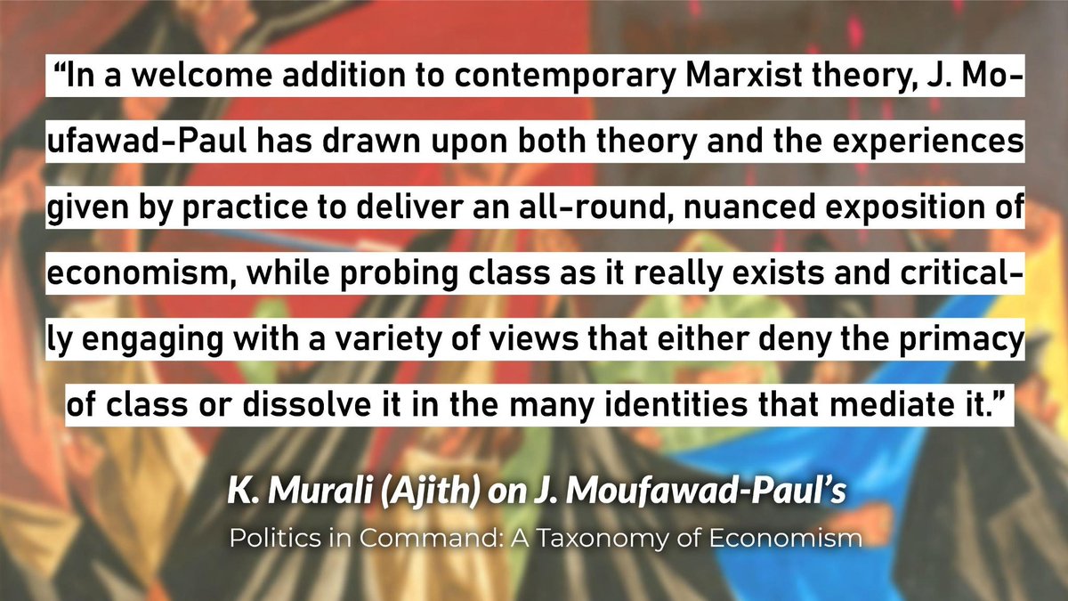 Comrade Ajith on JMP's new book, Politics in Command. Coming soon!
==>flpress.storenvy.com