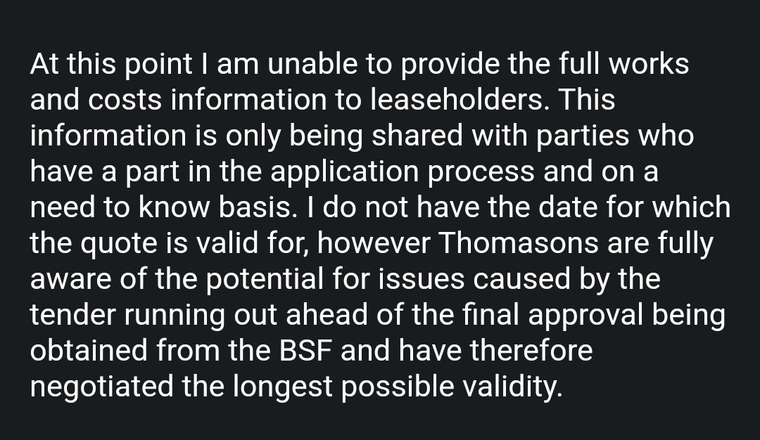 These bills are still on everyone's account @BHCAG & now Homeground & @LivingcityGroup won't tell us how much the remediation costs have increased by as we don't 'need to know' although they've billed us #leaseholdscandal #endourcladdingscandal @RICSnews @NLC_2019 @McrCladiators