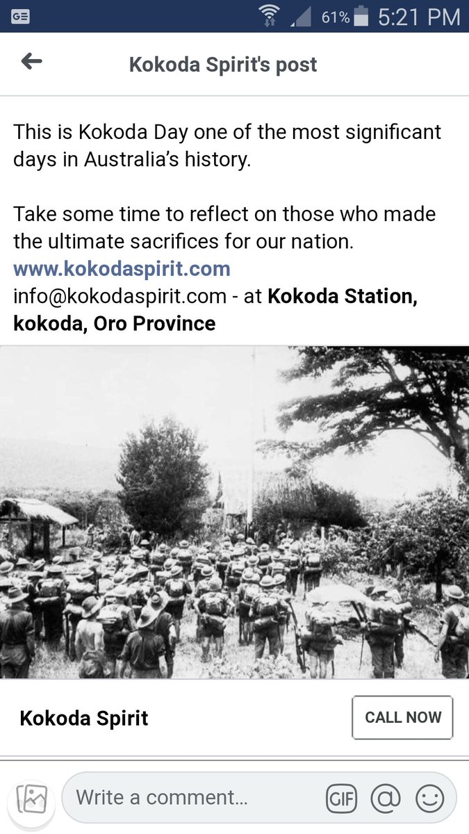 80th Anniversary of Raising of the Flag after our blokes recaptured Kokoda Trail. LEST WE FORGET