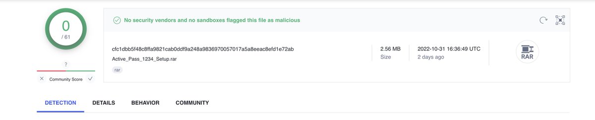 ankit_anubhav's tweet image. From last 10 days this person has been abusing Github to spread #Vidar ( #EvilCrackz )

These will be password protected but as the name says, the password is 1234. 
AV doesnt&apos; know the password so its 0 on VT.
But the victim knows 1234 and gets infected.