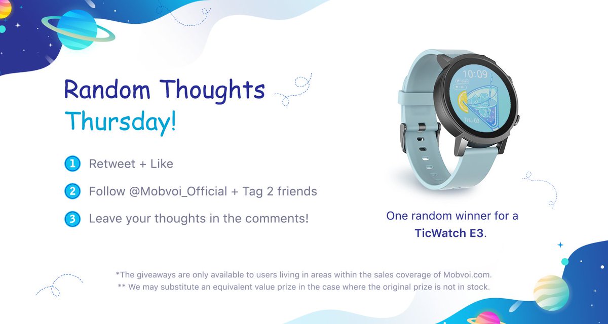 Mobvoi_Official's tweet photo. #RandomThoughtsThursday #Giveaway
This Wednesday is #NationalHealthyEatingDay! 😋Learn more about healthy and delicious #foods to get you in good #health!☀️

👉Share with us the secret recipe that keeps you healthy!

🎁One random winner for a #TicWatchE3

#healthyfood #health https://t.co/M6EBgGxxhi